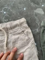 Set 2 quần shorts nilen cho bé trai màu kem & rêu (3 đến 4 tuổi) - Ảnh 5