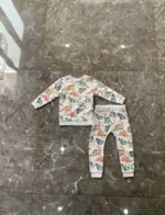 Set bộ áo quần dài tay nỉ lót bông khủng long cho bé trai màu xám Matalan (2 đến 3 tuổi) - Ảnh 8