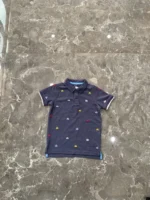 Áo polo ngắn tay thêu hình hoạt tiết xe ô tô cho bé trai màu xanh navy George (2 đến 3 tuổi) - Ảnh 3