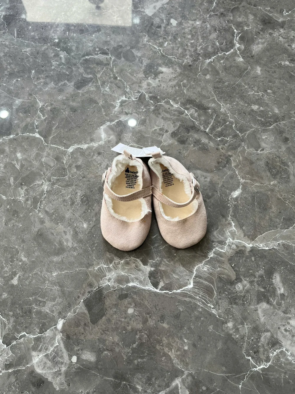 Giày vải tập đi cho bé phối lông màu hồng Gap baby (12 đến 18 tháng) - Ảnh 6