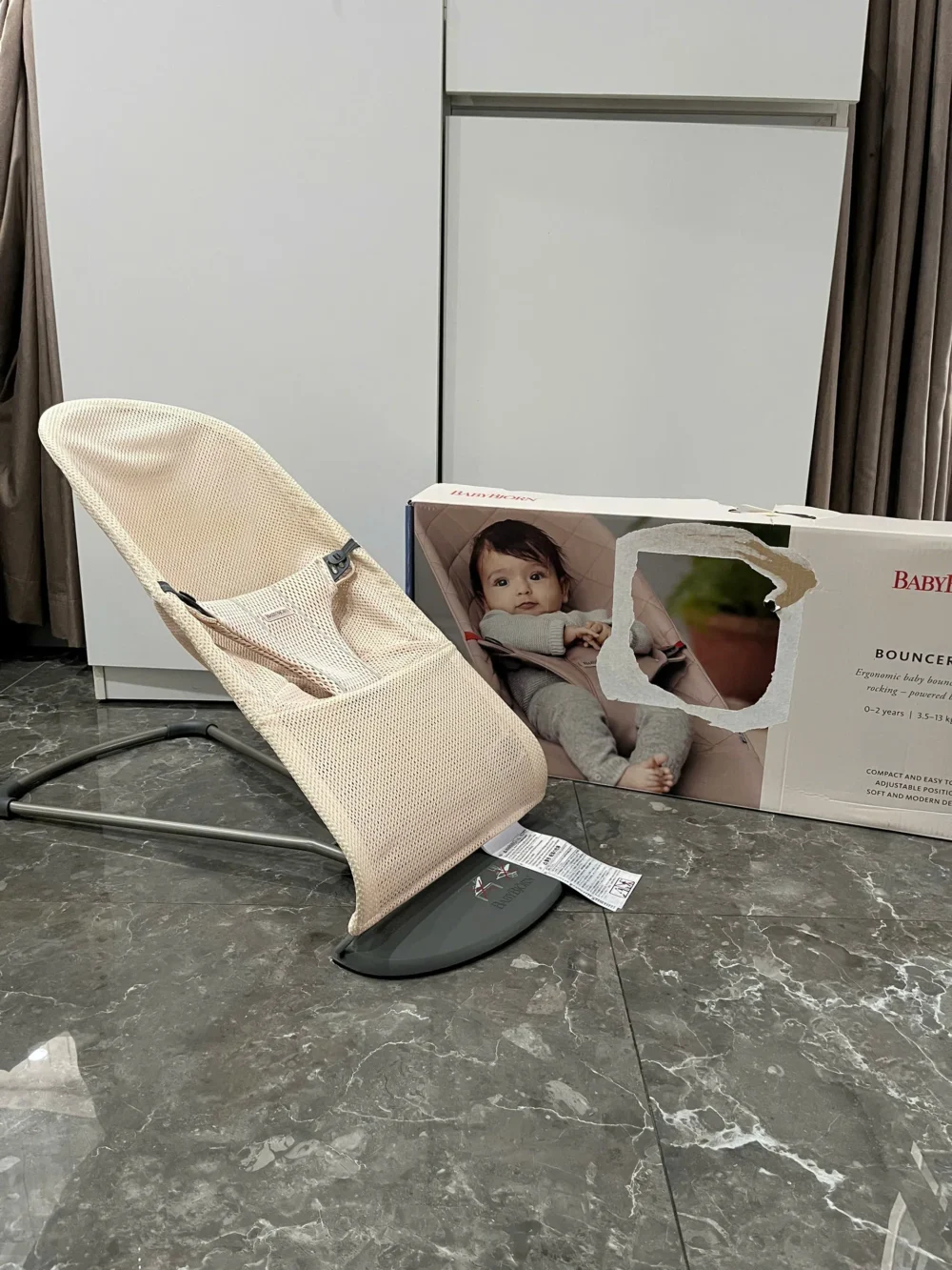 Ghế rung Baby Bjorn màu hồng nhạt (còn box) - Ảnh 10