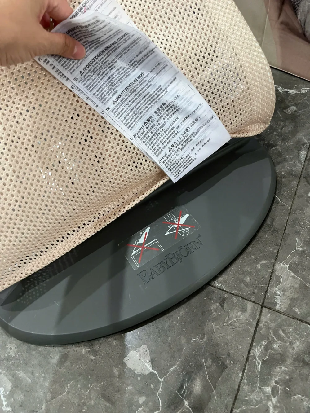 Ghế rung Baby Bjorn màu hồng nhạt (còn box) - Ảnh 13