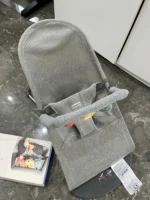 Ghế rung Baby Bjorn vải air mesh màu xám nhạt kèm thanh đồ chơi (no box) 0- 18 tháng tối đa 13kg - Ảnh 12