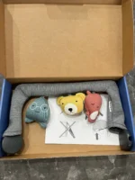 Ghế rung Baby Bjorn vải air mesh màu xám nhạt kèm thanh đồ chơi (no box) 0- 18 tháng tối đa 13kg - Ảnh 10