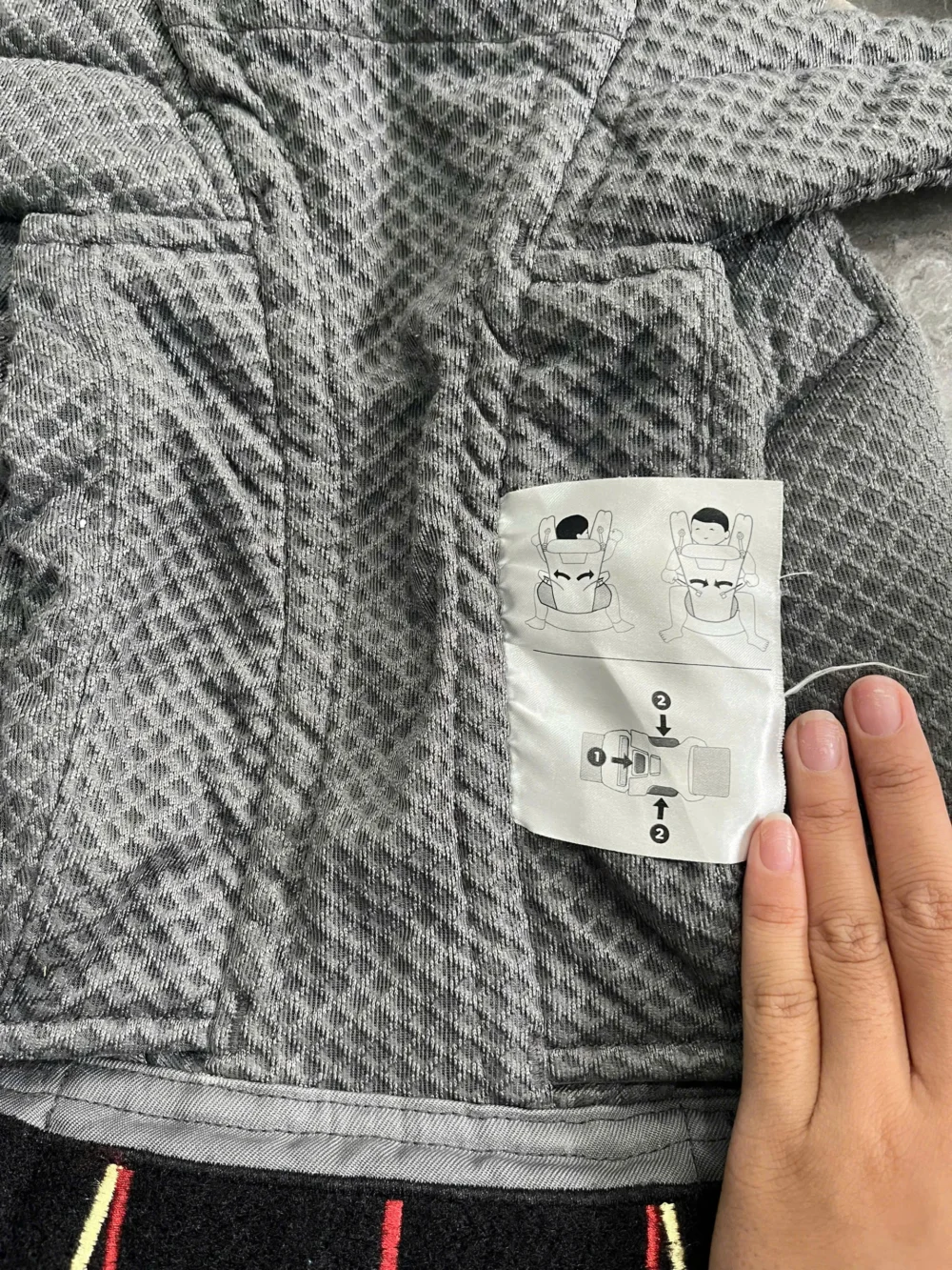 Địu Ergo baby Omni Breeze màu xám đậm (còn box) 0-4 tuổi tối đa 22kg - Ảnh 4