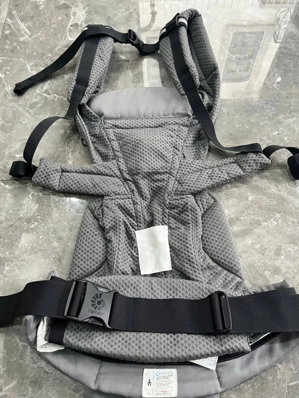 Địu Ergo baby Omni Breeze màu xám đậm (còn box) 0-4 tuổi tối đa 22kg - Ảnh 6