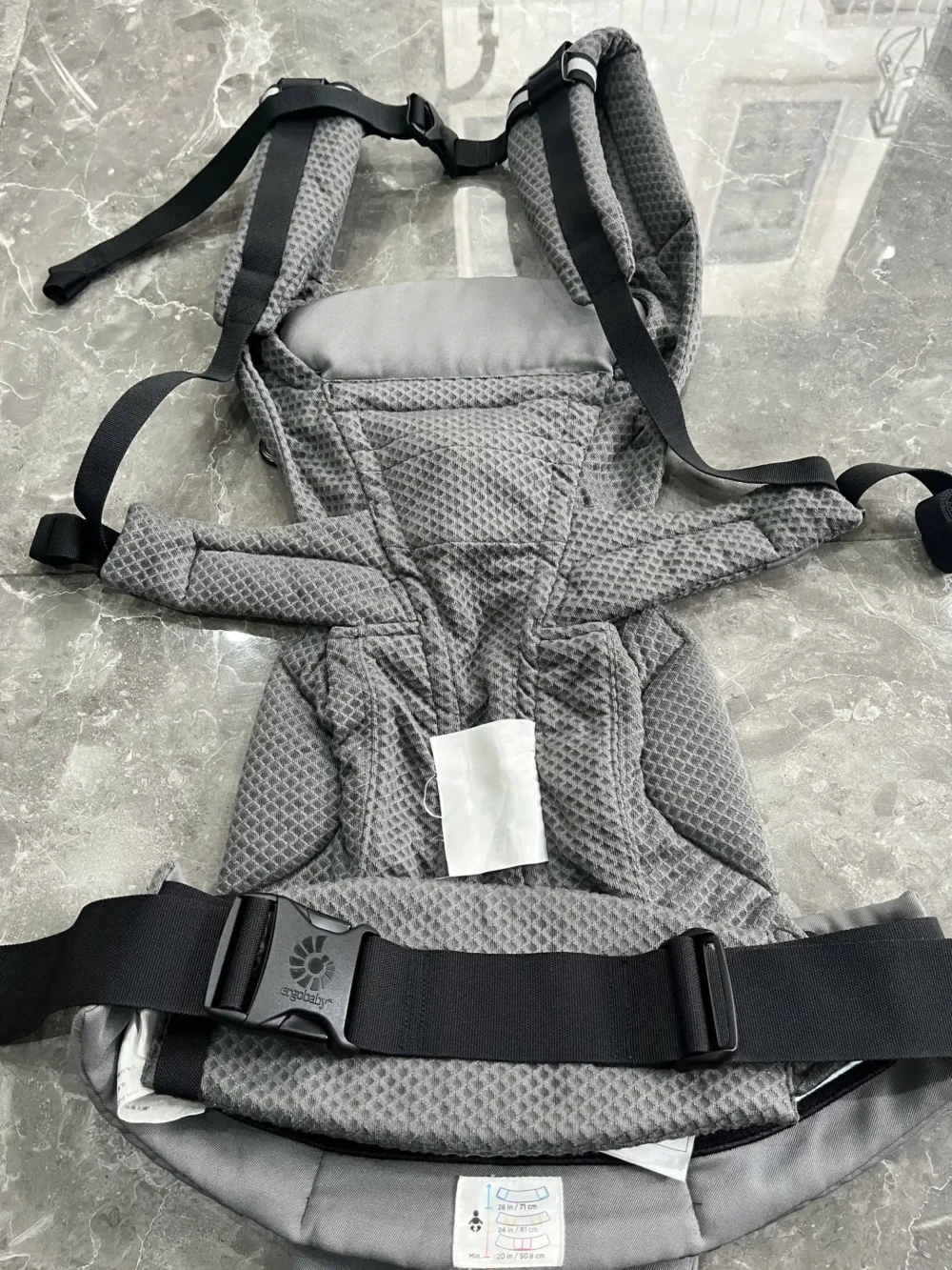 Địu Ergo baby Omni Breeze màu xám đậm (còn box) 0-4 tuổi tối đa 22kg - Ảnh 6