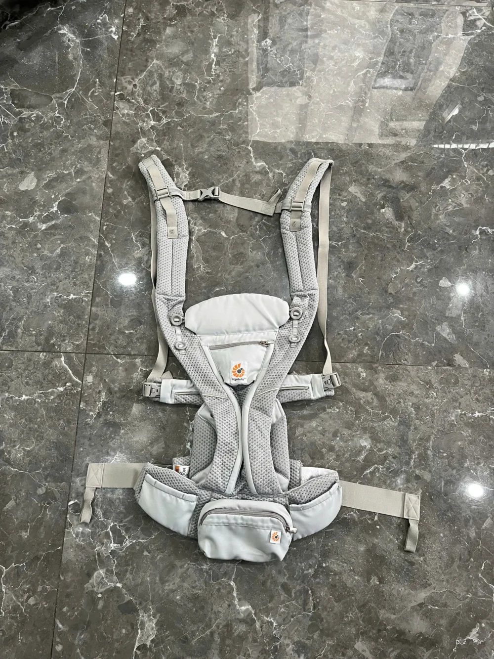 Địu Ergo baby Omni Breeze màu xám nhạt (no box) 0-4 tuổi tối đa 22kg - Ảnh 10