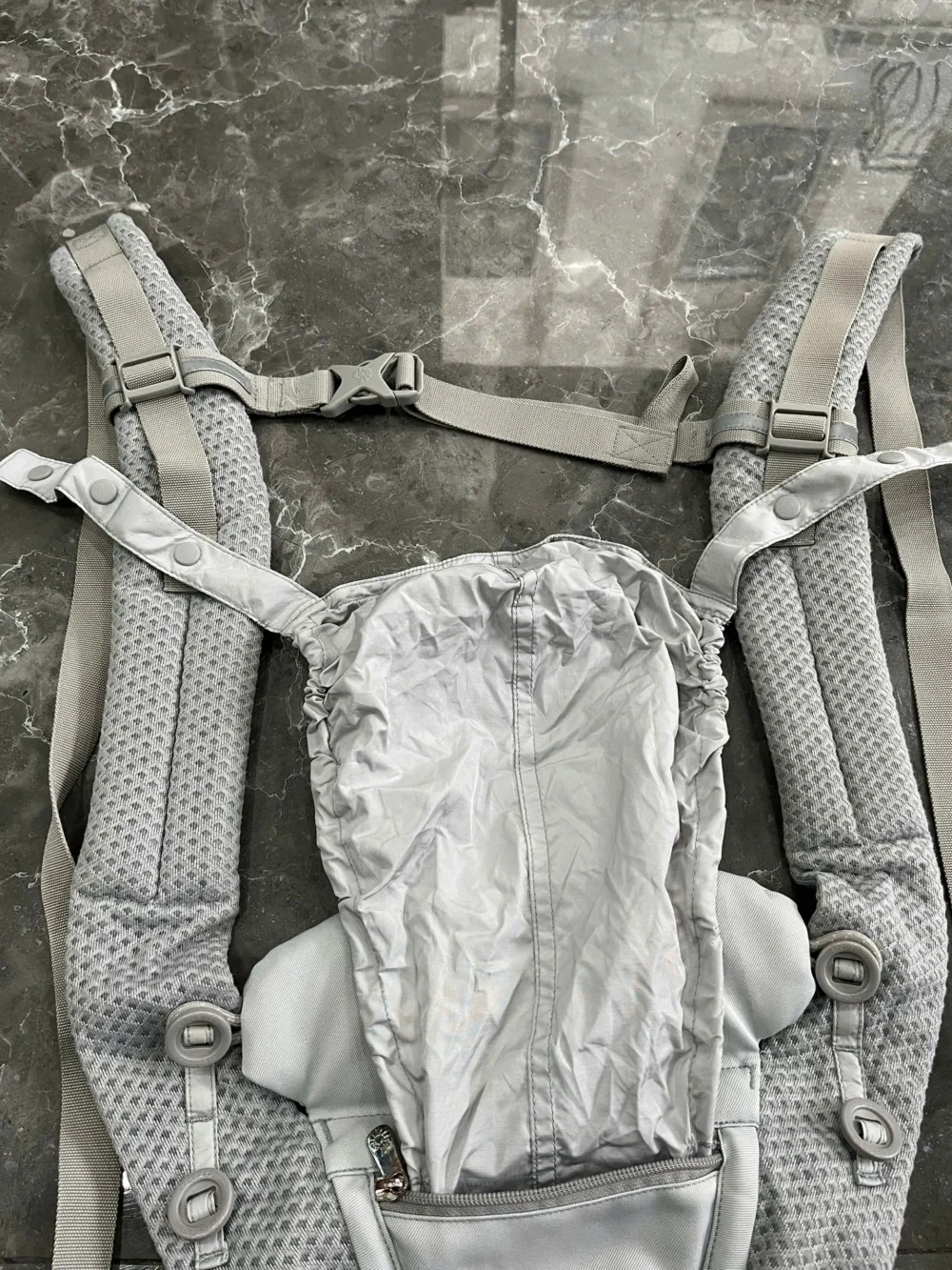 Địu Ergo baby Omni Breeze màu xám nhạt (no box) 0-4 tuổi tối đa 22kg - Ảnh 7