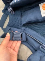 Địu Ergo baby Omni 360 cool air mesh màu xanh navy phối yếm sọc 0-4 tuổi tối đa 22kg - Ảnh 9