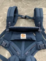 Địu Ergo baby Omni 360 cool air mesh màu xanh navy phối yếm sọc 0-4 tuổi tối đa 22kg - Ảnh 15