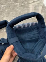 Địu Ergo baby Omni 360 cool air mesh màu xanh navy phối yếm sọc 0-4 tuổi tối đa 22kg - Ảnh 7