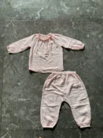 Set bộ đồ hồng nhạt vintage vải muslin cao cấp Albetta (12 đến 18 tháng) - Ảnh 10