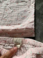 Set bộ đồ hồng nhạt vintage vải muslin cao cấp Albetta (12 đến 18 tháng) - Ảnh 9