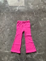 Quần dài thun gân ống loe màu hồng Gap baby (4 tuổi) - Ảnh 2