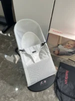 Ghế rung Baby Bjorn vải air mesh màu xám trắng (còn box & dustbag) 0-18M tối đa 13kg - Ảnh 8