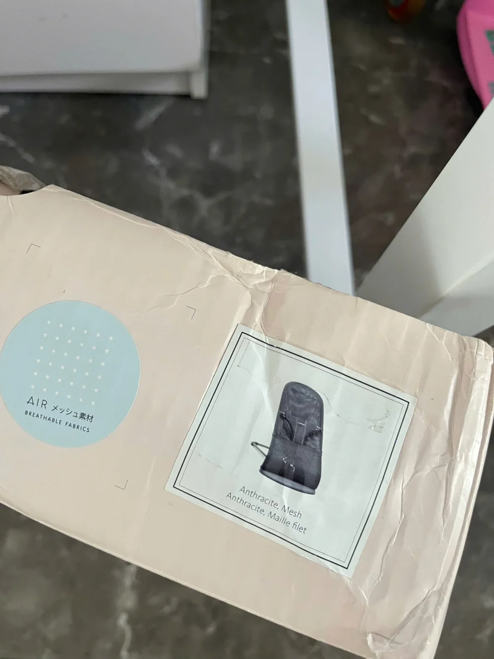 Ghế rung Baby Bjorn vải air mesh màu đen xám & thanh đồ chơi hãng (còn box) 0-18M tối đa 13kg - Ảnh 16