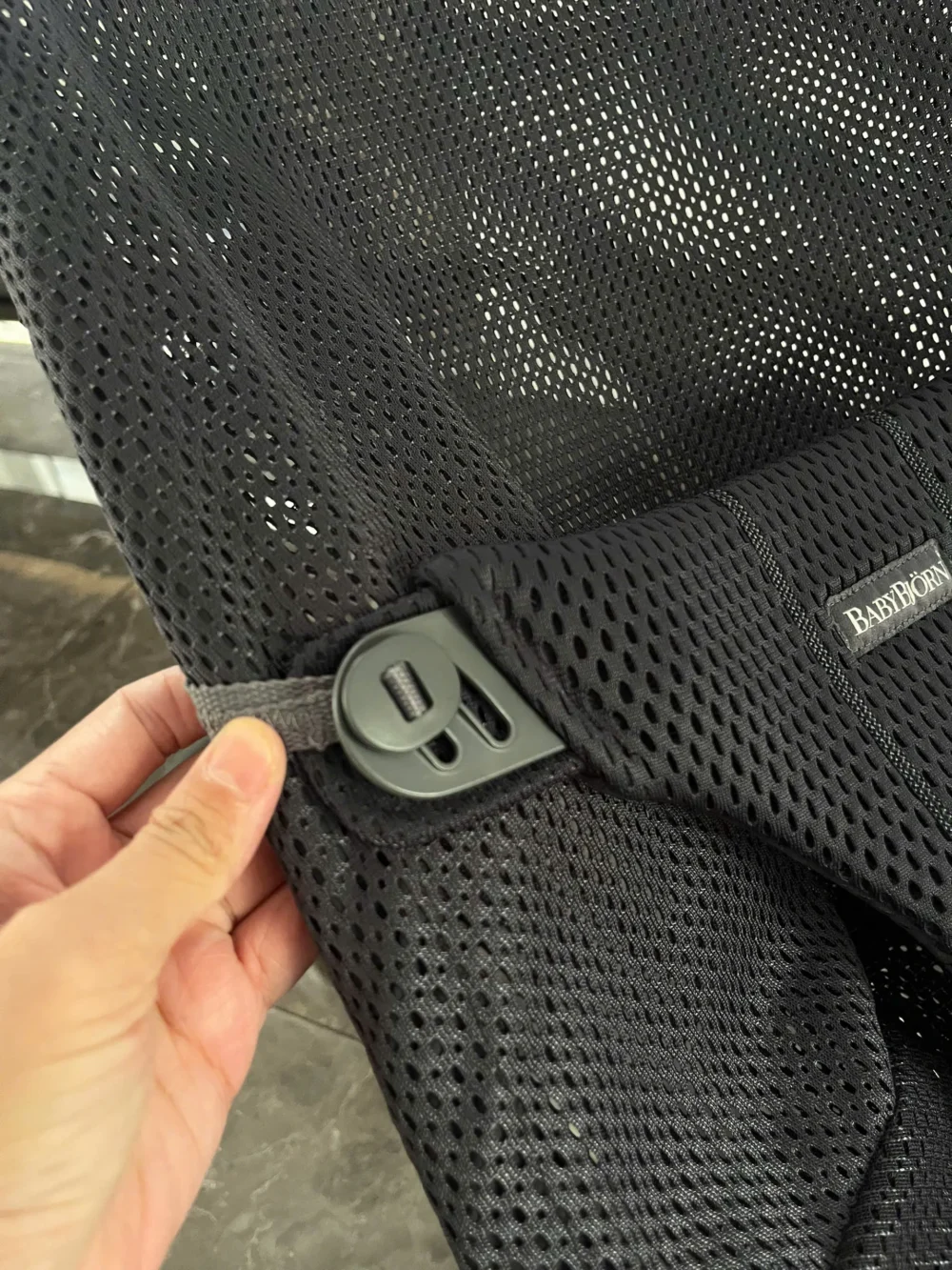 Ghế rung Baby Bjorn vải air mesh màu đen xám (còn box) 0-18M tối đa 13kg - Ảnh 20
