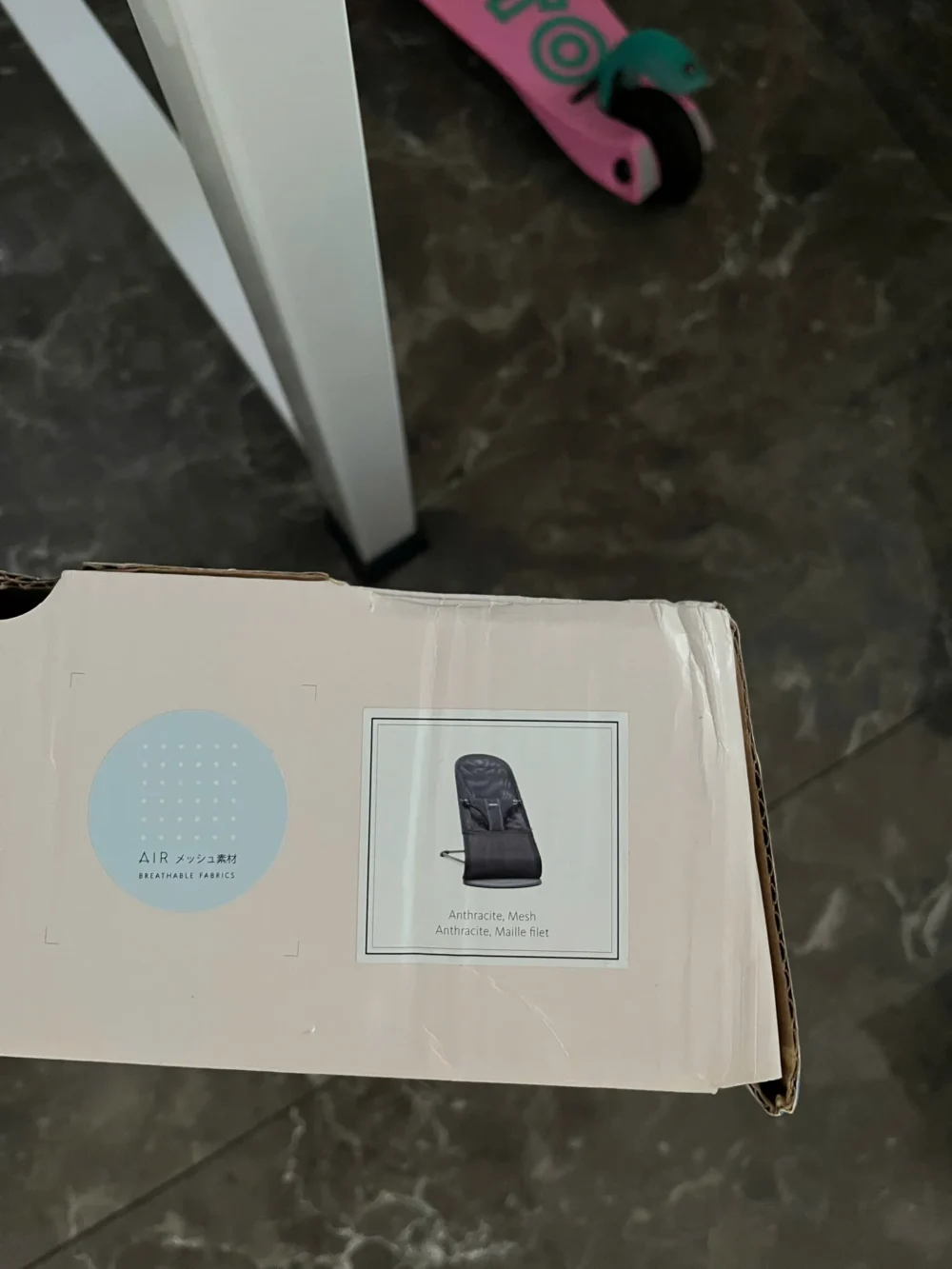 Ghế rung Baby Bjorn vải air mesh màu đen xám (còn box) 0-18M tối đa 13kg - Ảnh 23