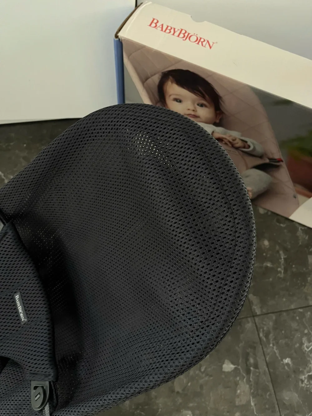 Ghế rung Baby Bjorn vải air mesh màu đen xám (còn box) 0-18M tối đa 13kg - Ảnh 25