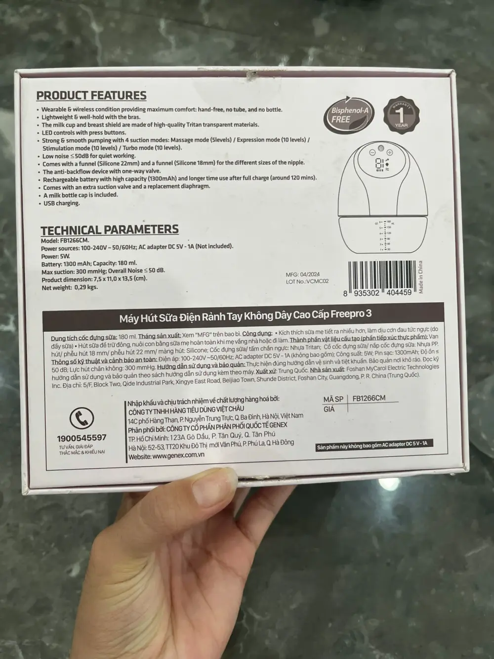 Máy hút sữa rảnh tay không dây Fatz Freepro 3, máy đôi ( tặng kèm 2 bình trữ sữa Fatz) - Ảnh 4