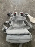 Địu BabyBjorn Harmony màu xám nhạt tặng kèm yếm địu của hãng (no box) - Ảnh 4