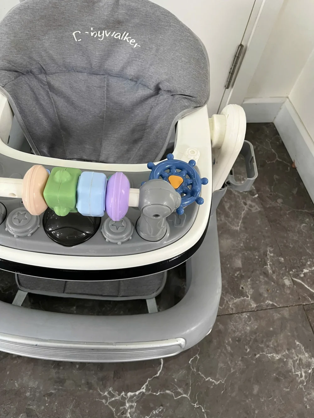 Xe tập đi cho bé tích hợp đèn nhạc màu xám (có thể tháo lắp gấp gọn) - Ảnh 6