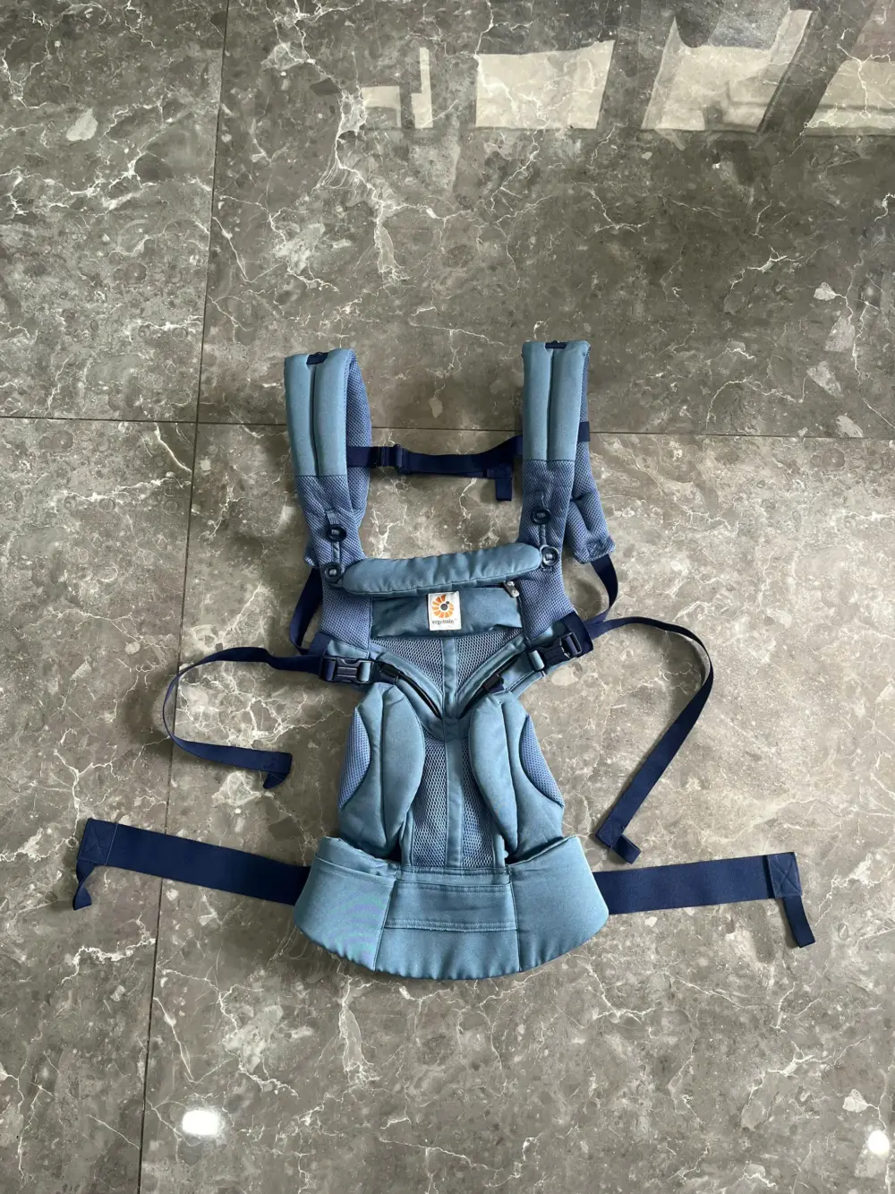 Địu Ergo baby Omni 360 cool air mesh màu xanh navy nhạt (no box) - Ảnh 15