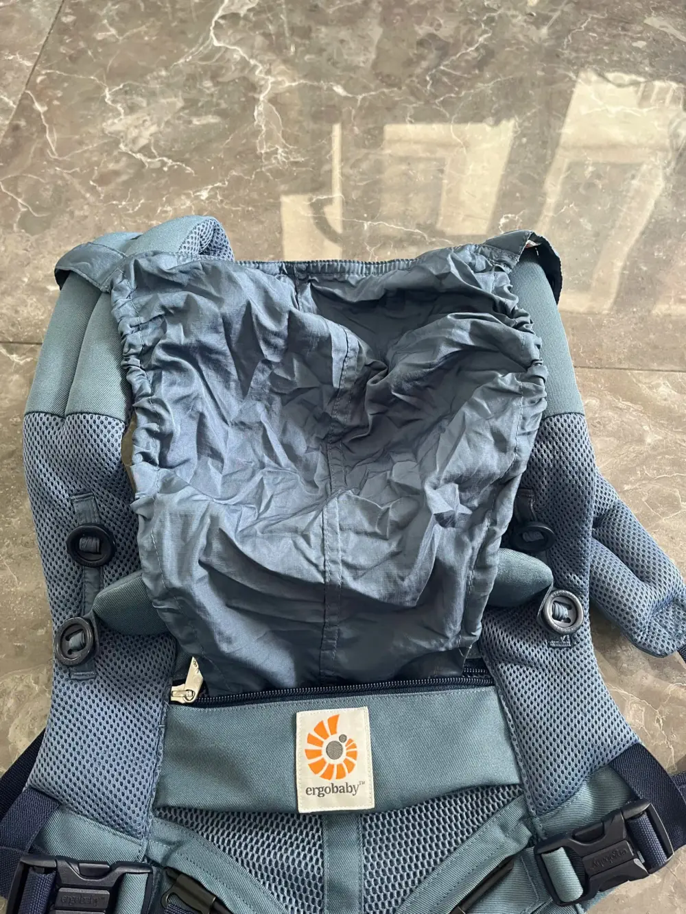 Địu Ergo baby Omni 360 cool air mesh màu xanh navy nhạt (no box) - Ảnh 5