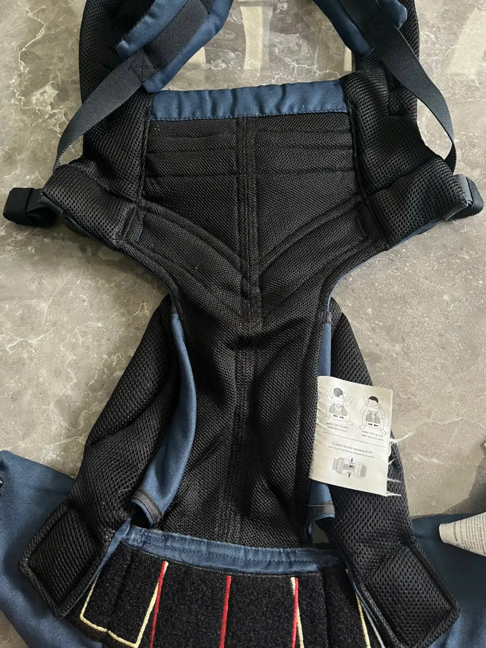 Địu Ergo baby Omni 360 cool air mesh màu xanh navy đậm (no box) - Ảnh 15