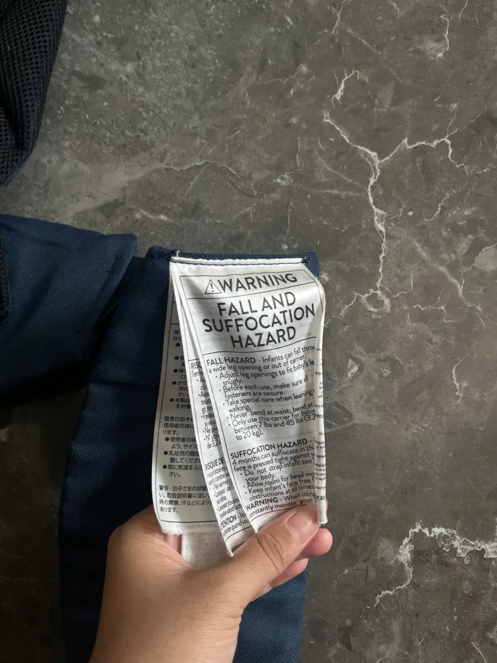 Địu Ergo baby Omni 360 cool air mesh màu xanh navy đậm (no box) - Ảnh 17