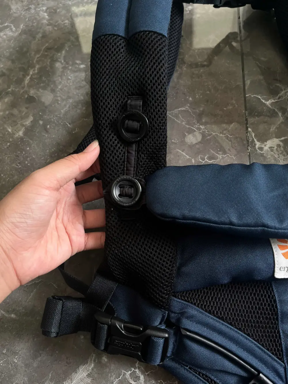 Địu Ergo baby Omni 360 cool air mesh màu xanh navy đậm (no box) - Ảnh 18