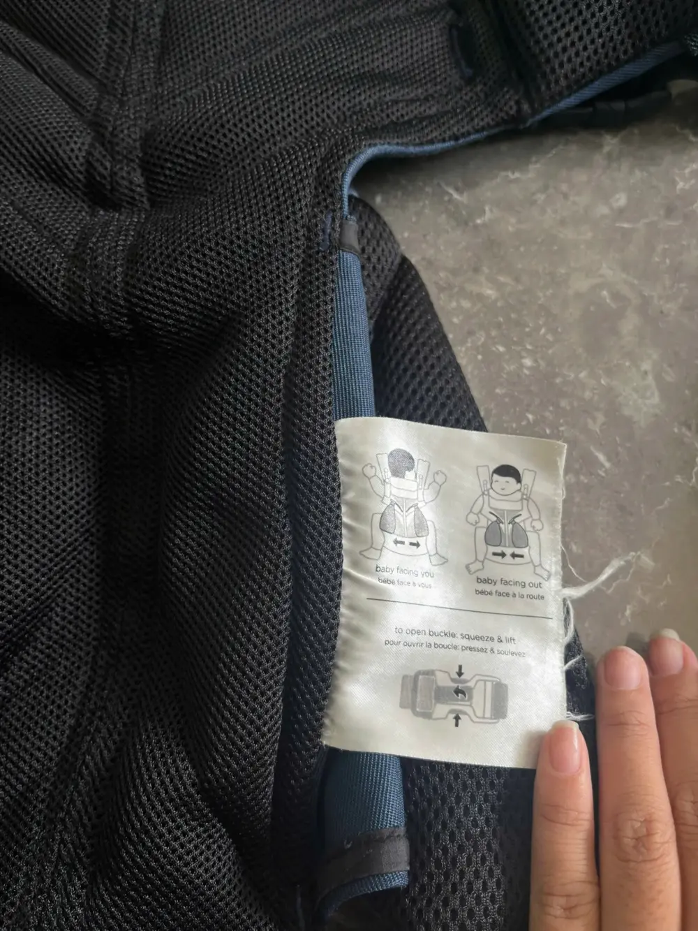 Địu Ergo baby Omni 360 cool air mesh màu xanh navy đậm (no box) - Ảnh 3