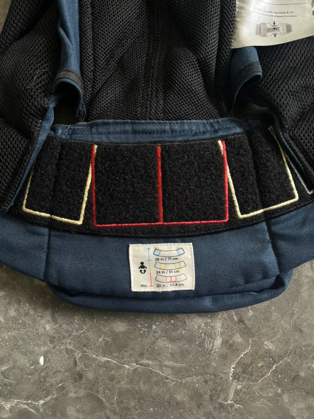 Địu Ergo baby Omni 360 cool air mesh màu xanh navy đậm (no box) - Ảnh 4