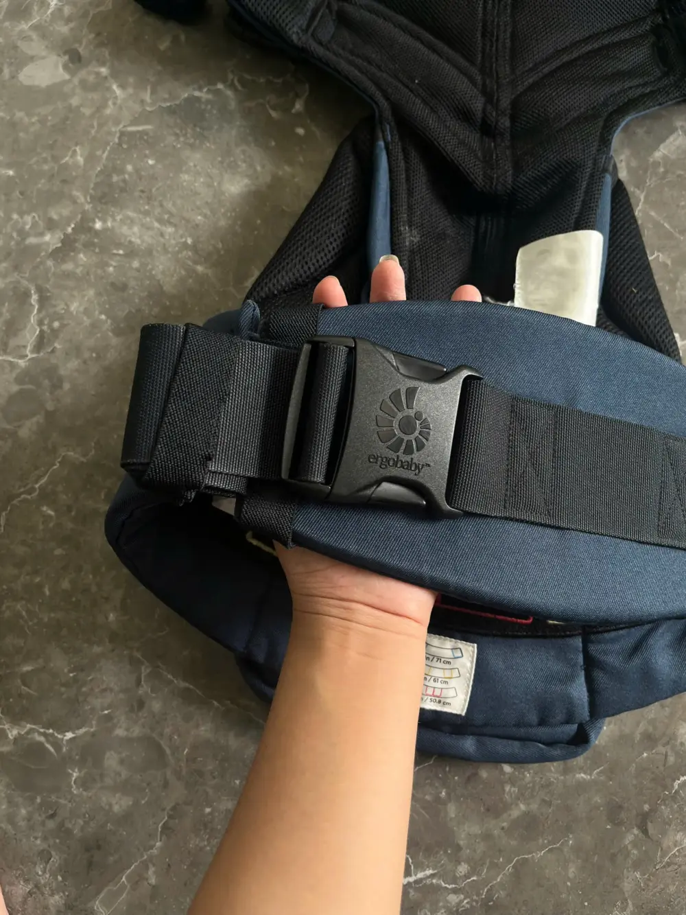 Địu Ergo baby Omni 360 cool air mesh màu xanh navy đậm (no box) - Ảnh 8