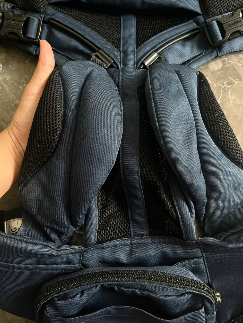 Địu Ergo baby Omni 360 cool air mesh màu xanh navy đậm (no box) - Ảnh 9