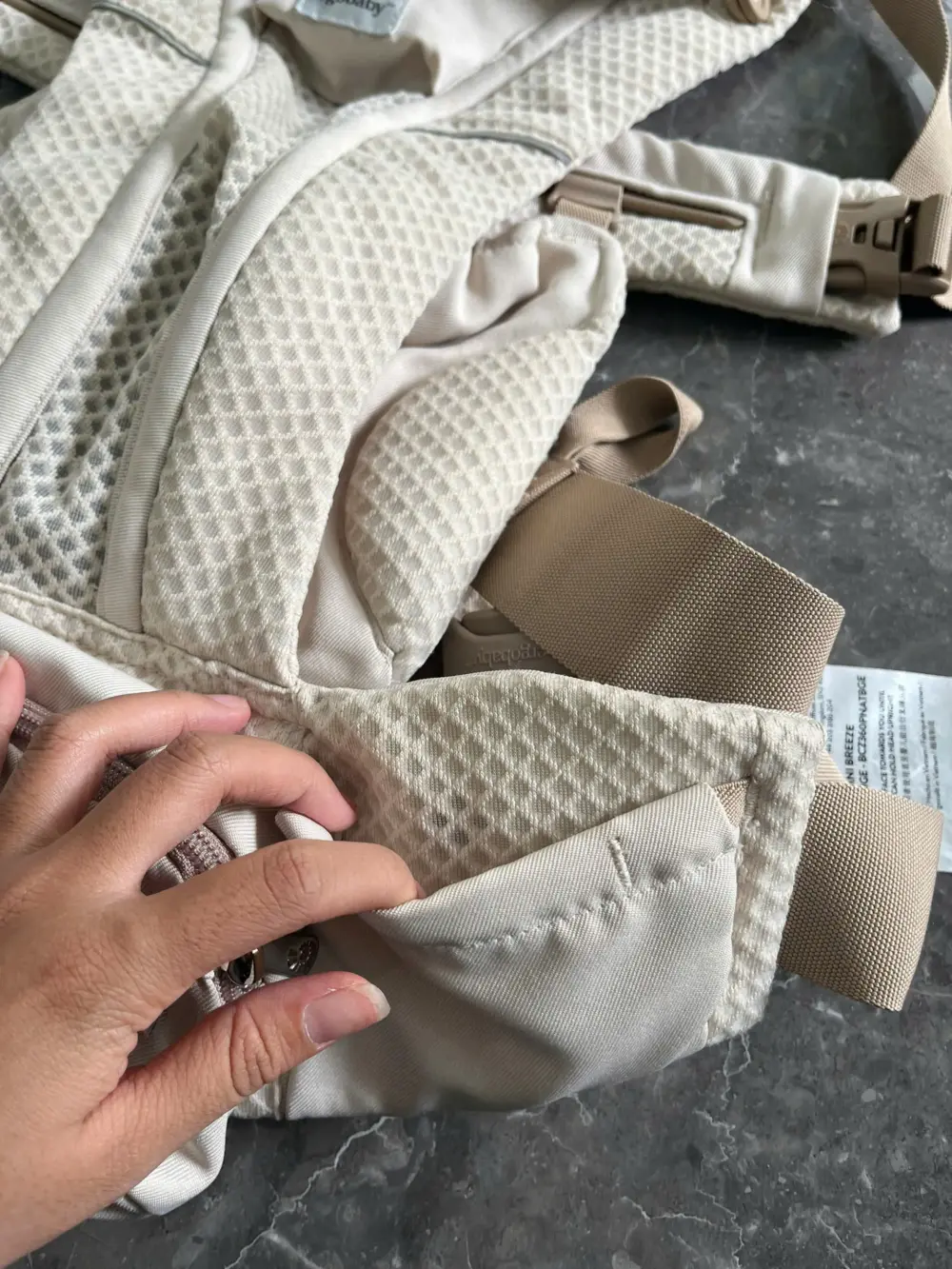 Địu Ergo baby Omni Breeze, màu be (no box) - Ảnh 11