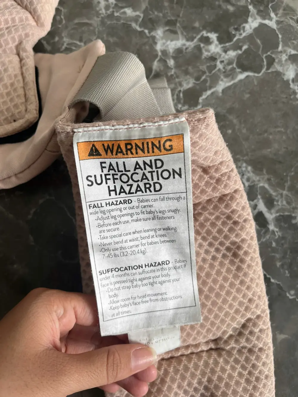 Địu Ergo baby Omni Breeze màu hồng nhạt (còn box) - Ảnh 9