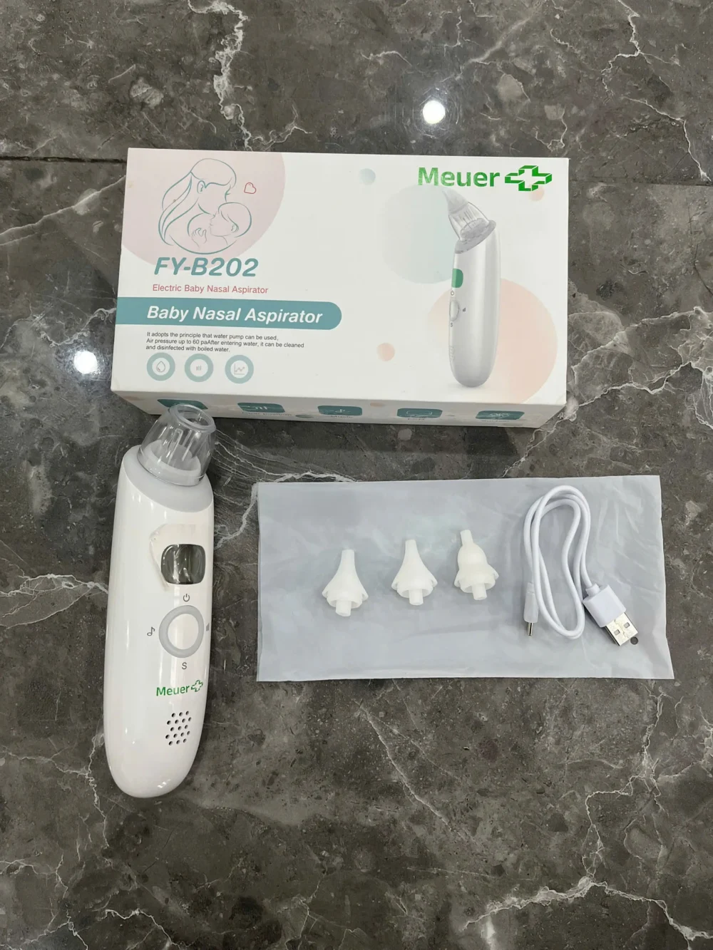 Máy hút mũi Meuer 3 cấp độ lực hút đa năng thể hệ mới cho bé (fullbox) - Ảnh 9