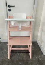 Ghế ăn dặm cho bé bản cover của Stokke (màu hồng) kèm chai sơn dặm khung, khung bệ ngồi cho bé nhỏ & khay ăn - Ảnh 8