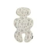 Tấm lót nằm xe đẩy Dono&Dono bải 3D AirMesh màu trắng hoạ tiết lá