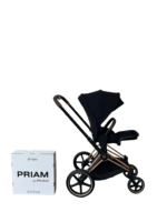 Xe đẩy Cybex priam màu đen khung rose gold (còn box seat pack)