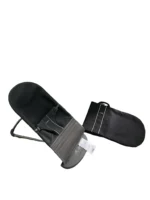 Ghế rung Baby Bjorn vải cotton màu đen phối xám (còn vải túi đựng) 0-18M tối đa 13kg