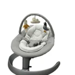 Nôi Nuna Leaf Grow màu xám nhạt (kèm thanh đồ chơi)