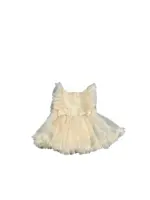 Đầm body phối lưới màu kem Little bill (size 0-3m)