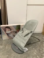 Ghế rung Baby Bjorn vải air mesh màu xám nhạt (còn box) - Ảnh 10
