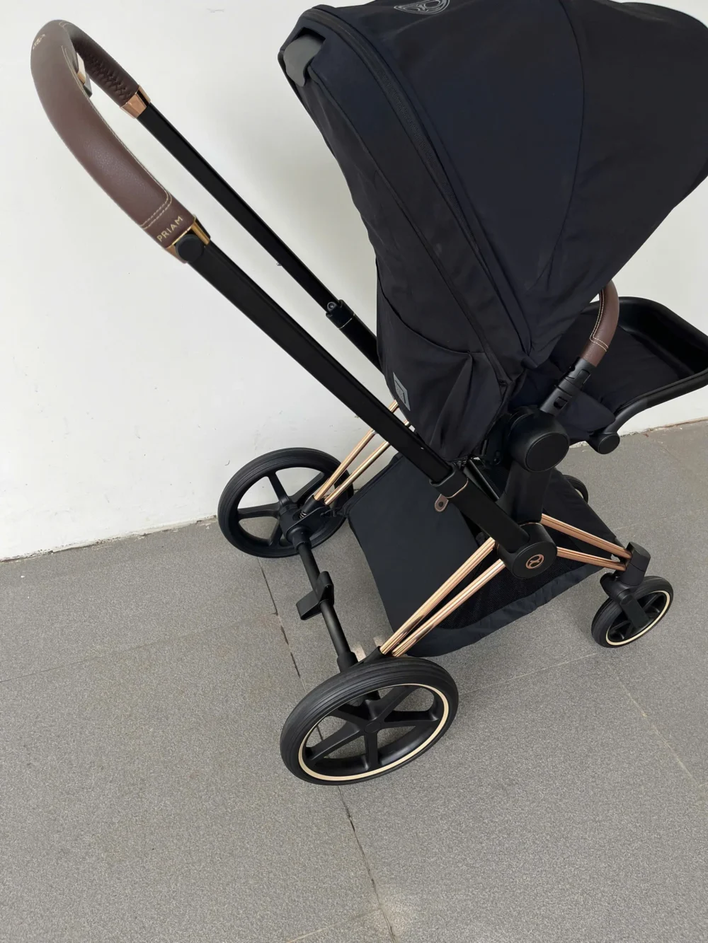 Xe đẩy Cybex priam màu đen khung rose gold (còn box seat pack) - Ảnh 12