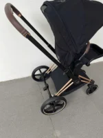 Xe đẩy Cybex priam màu đen khung rose gold (còn box seat pack) - Ảnh 12