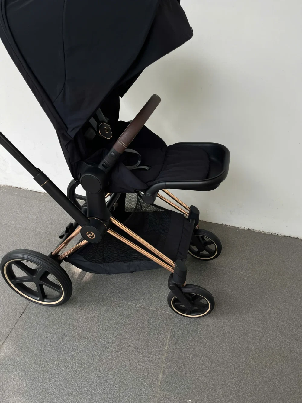 Xe đẩy Cybex priam màu đen khung rose gold (còn box seat pack) - Ảnh 14