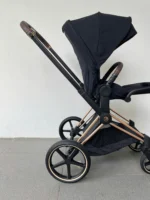 Xe đẩy Cybex priam màu đen khung rose gold (còn box seat pack) - Ảnh 16